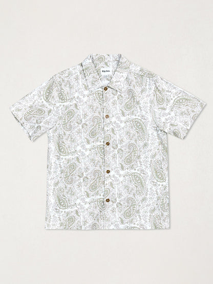 Tally Paisley Short Sleeve Shirt - Natural