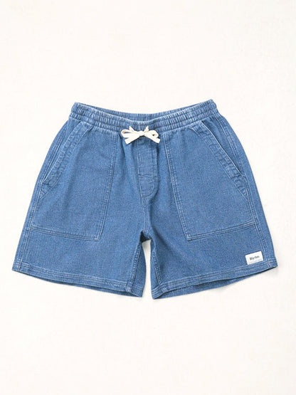 Textured Wale Jam Shorts - Washed Indigo