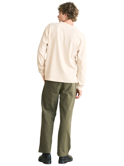 Vintage Jersey Long Sleeve Henley - Natural