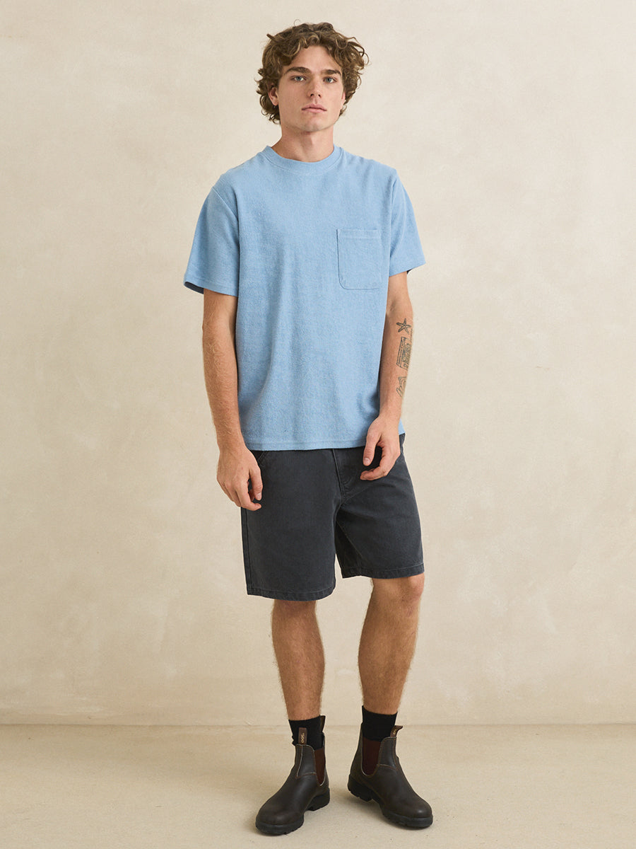 Vintage Terry Tee - Slate Blue