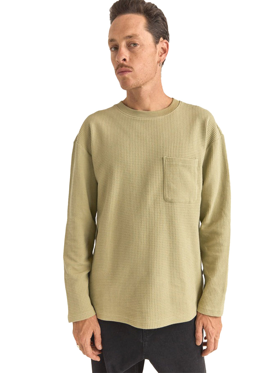 Vintage Waffle Long Sleeve - Fatigue