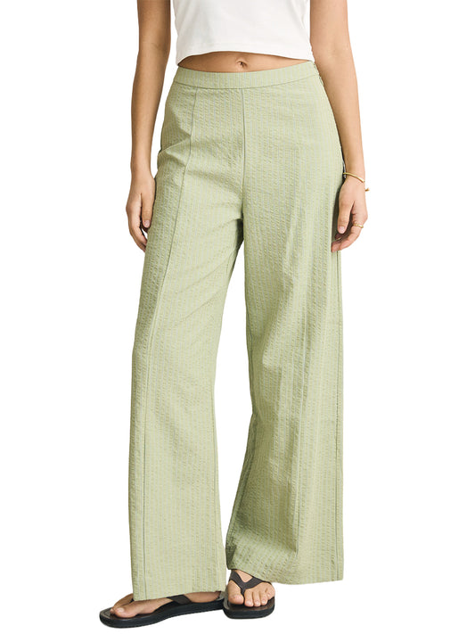 Vista Stripe Wide Leg Pants - Olive