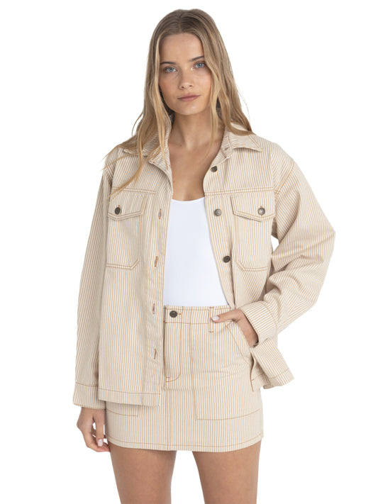 Willa Stripe Jacket - Sand