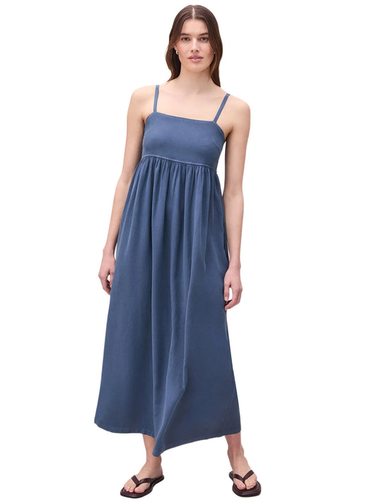 Linen Maxi Dress - Vintage Indigo