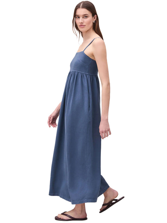 Linen Maxi Dress - Vintage Indigo