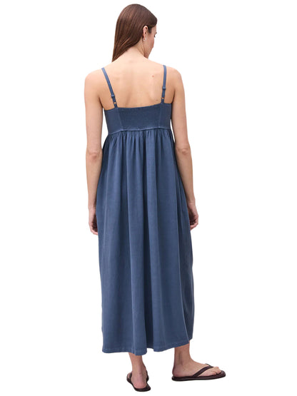 Linen Maxi Dress - Vintage Indigo