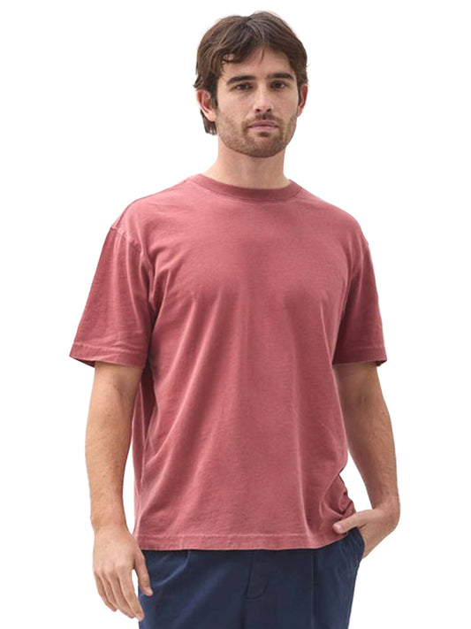 Men's Relaxed Short Sleeve Tee - Marsala