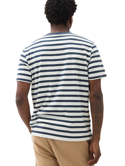 Men's Short Sleeve Stripe Pima Tee - Nautical Stripe
