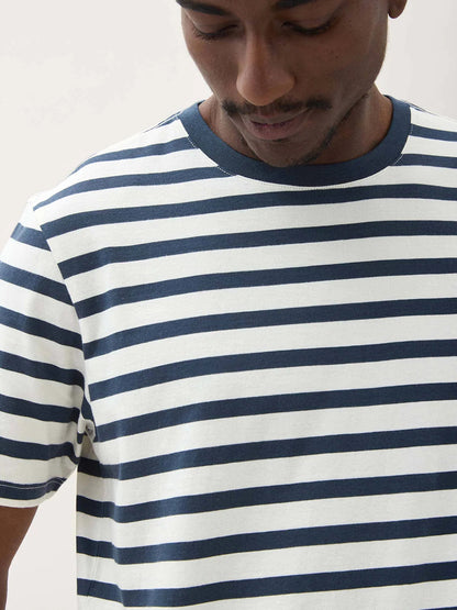Men's Short Sleeve Stripe Pima Tee - Nautical Stripe