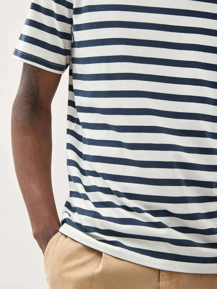 Men's Short Sleeve Stripe Pima Tee - Nautical Stripe