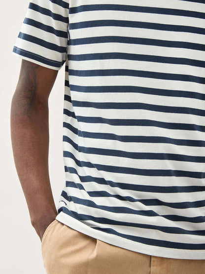 Men's Short Sleeve Stripe Pima Tee - Nautical Stripe