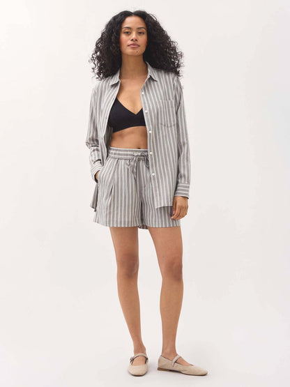Palermo Shorts - Black & White Stripe