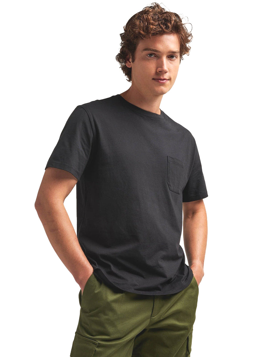 Men's Short Sleeve Pima Pocket Tee - Black