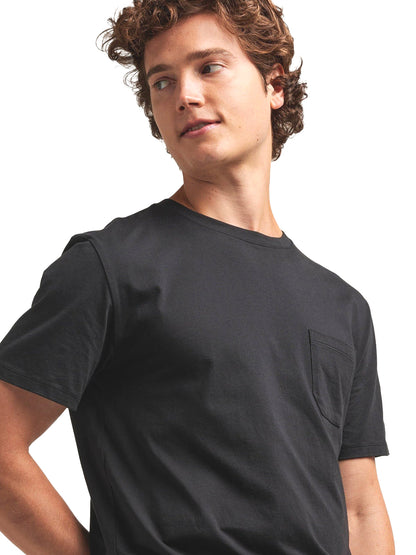 Men's Short Sleeve Pima Pocket Tee - Black