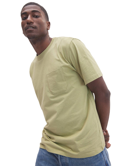 Men's Short Sleeve Pima Pocket Tee - Green Ground