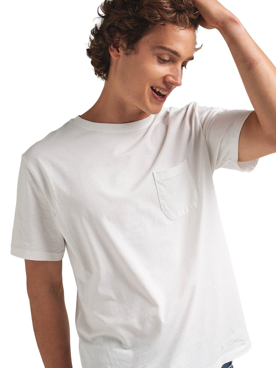 Men's Short Sleeve Pima Pocket Tee - White