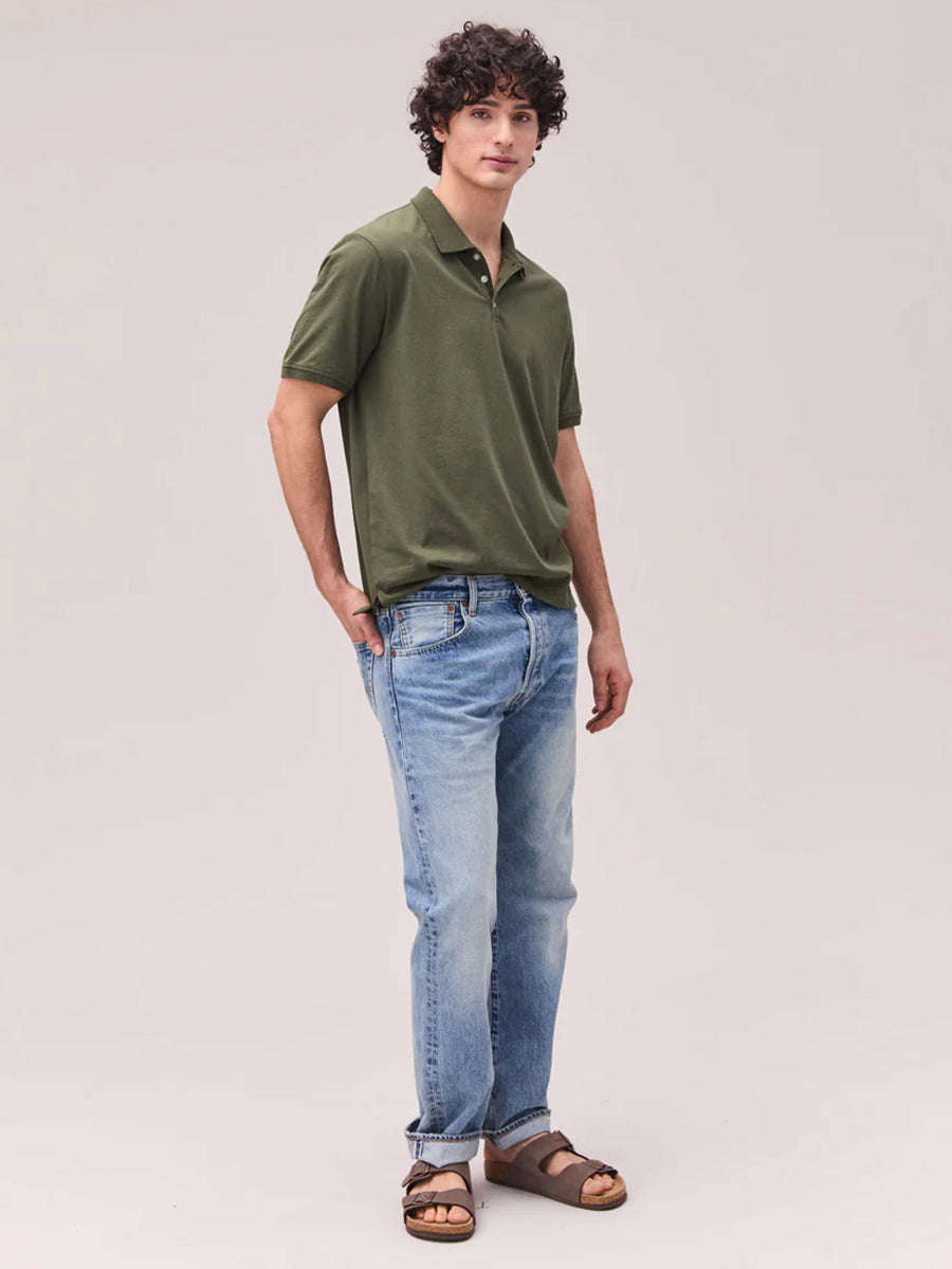 Recycled Cotton Polo - Surplus Green