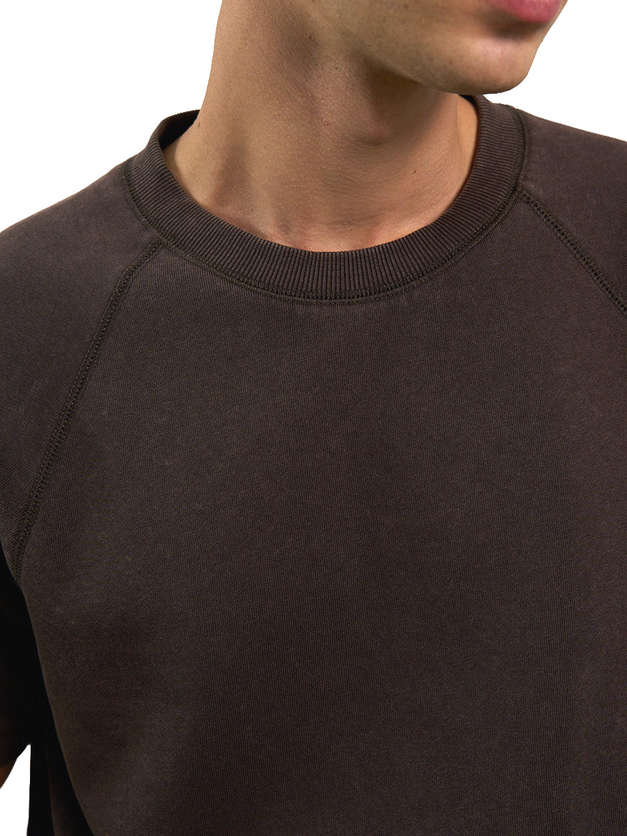 Recycled Fleece Raglan Sweatshirt - Ganache