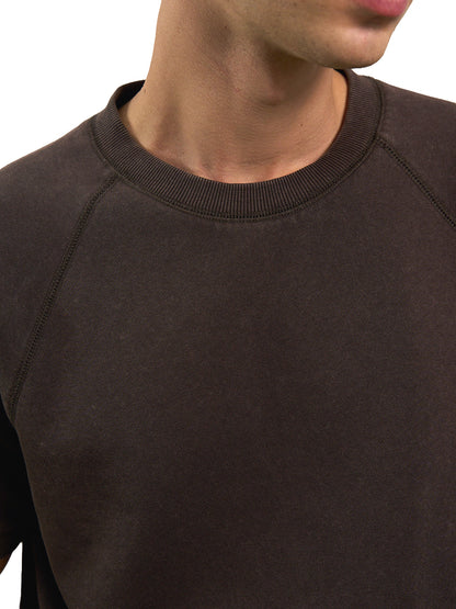 Recycled Fleece Raglan Sweatshirt - Ganache