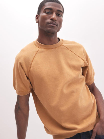 Recycled Fleece Raglan Sweatshirt - Mineral Gold Spice