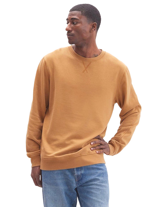 Men's Recycled Crewneck Sweatshirt - Gold Spice