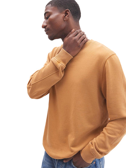 Men's Recycled Crewneck Sweatshirt - Gold Spice