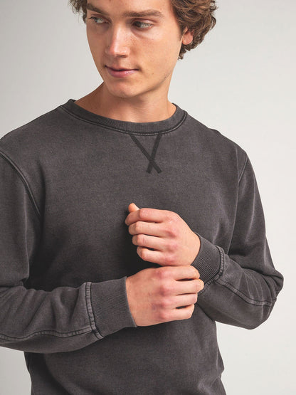 Men's Recycled Crewneck Sweatshirt - Mineral Black