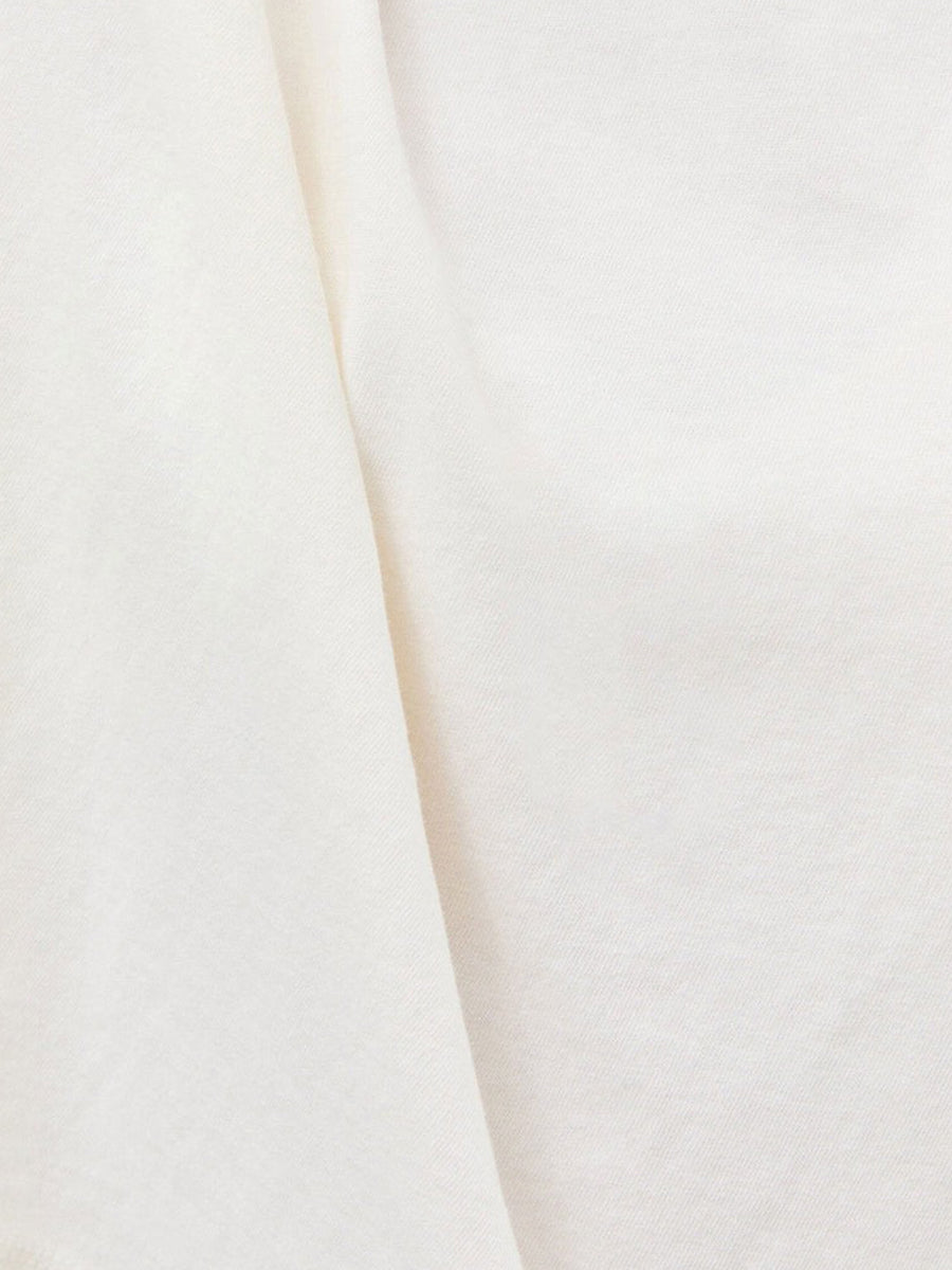 Relaxed Short Sleeve Crop Tee - Bone