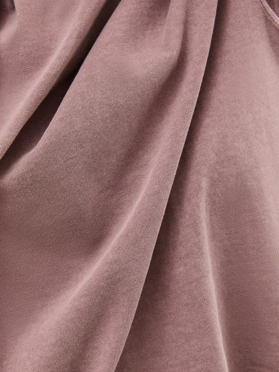 Relaxed Short Sleeve Crop Tee - Plum Smoke