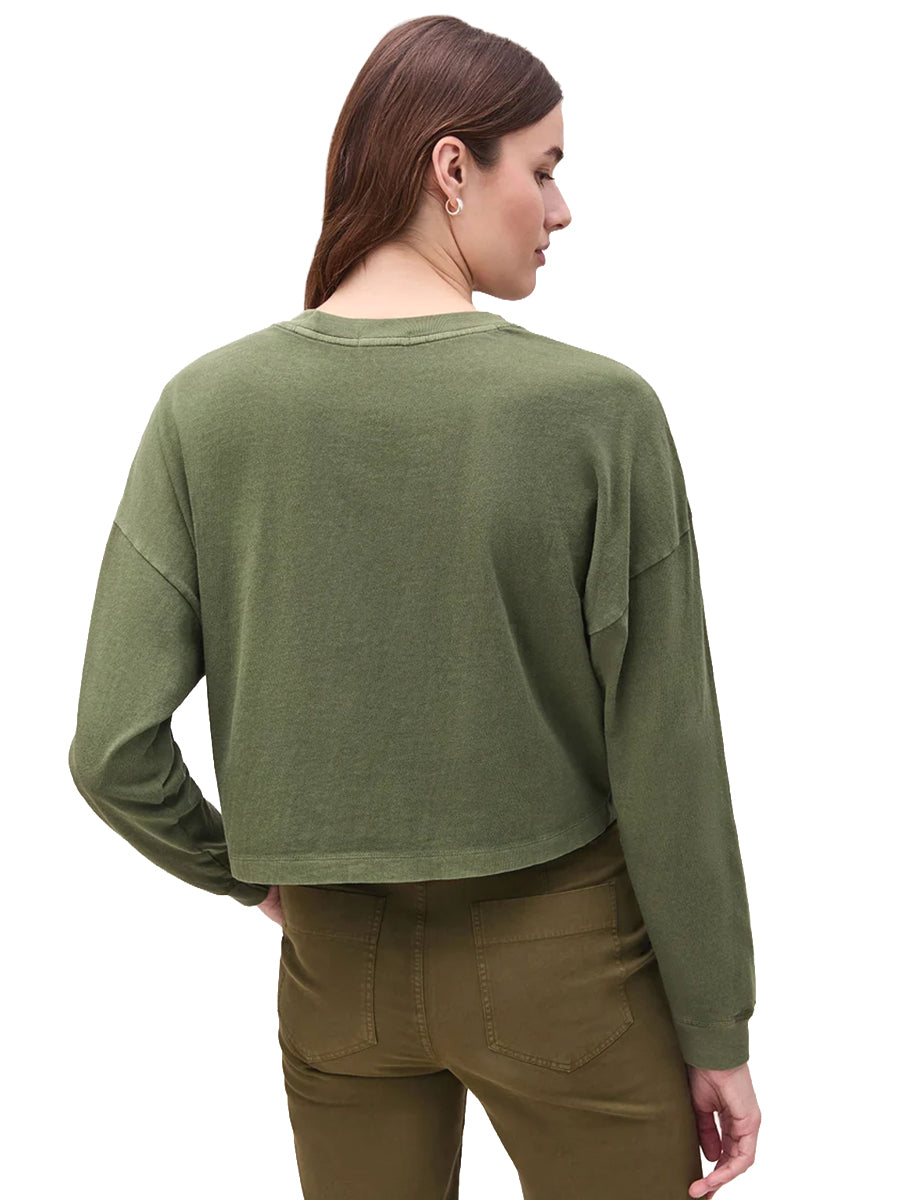 Relaxed Long Sleeve Crop Tee - Cypress