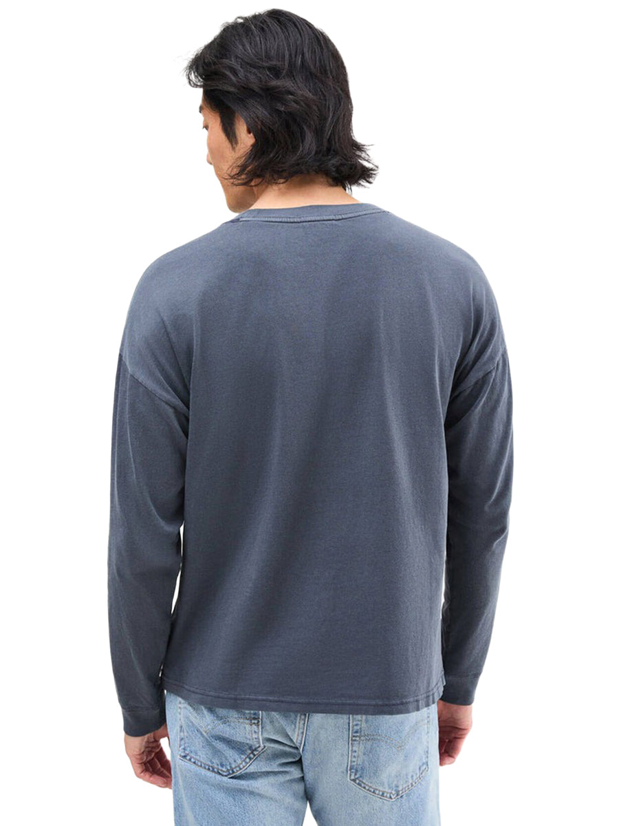 Men's Relaxed Long Sleeve Tee - Blue Steel