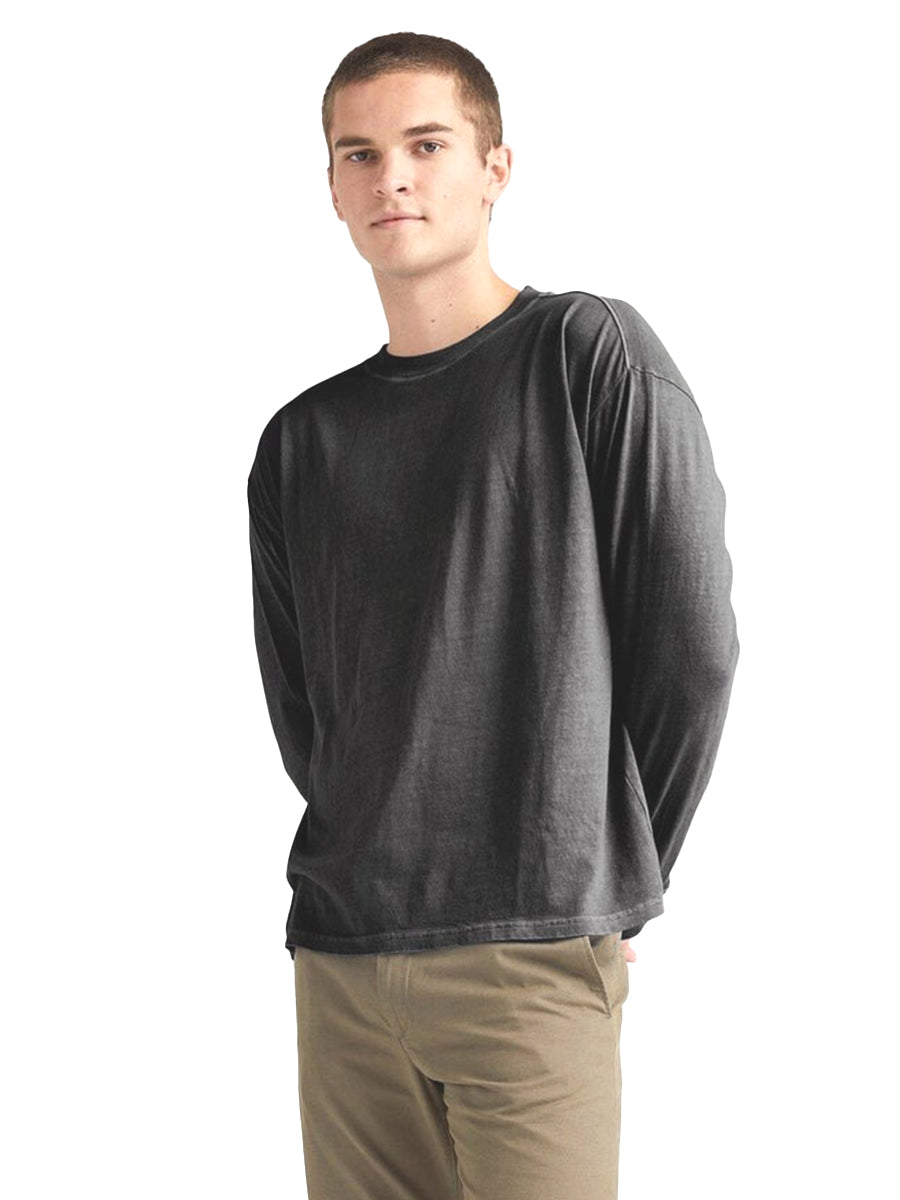 Men's Relaxed Long Sleeve Tee - Stretch Limo