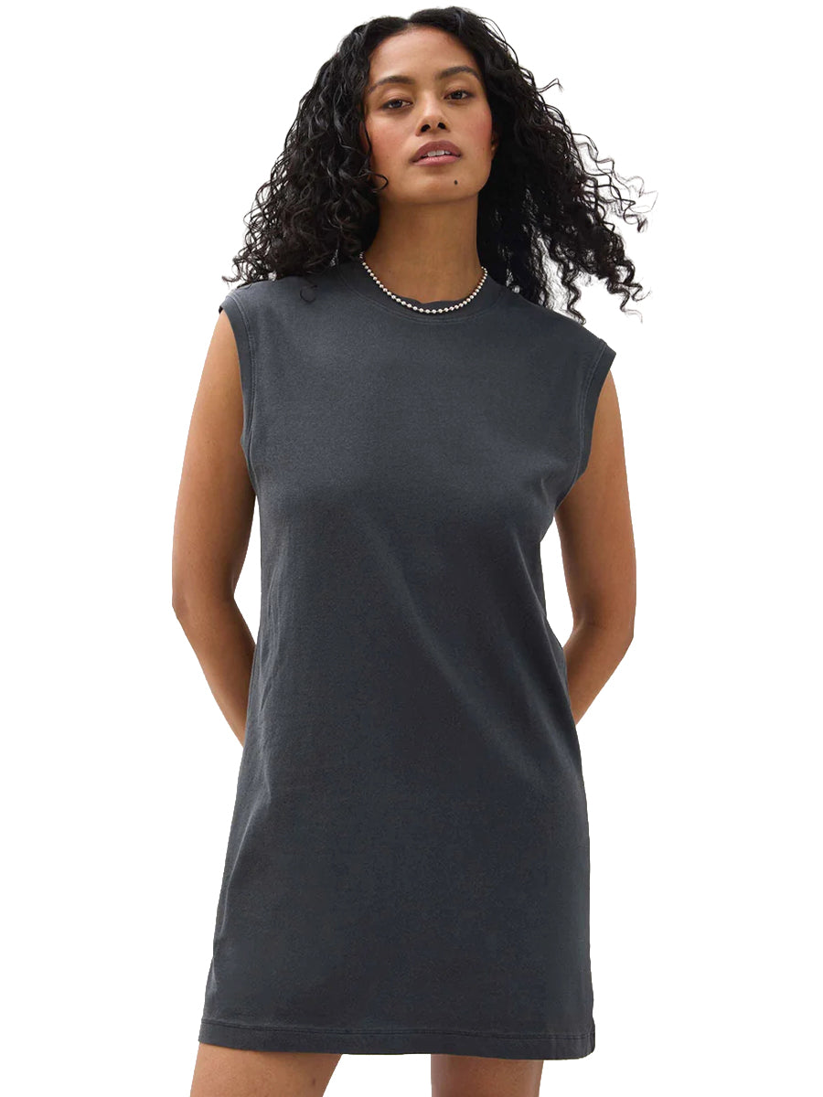 Relaxed Muscle Tee Dress - Stretch Limo