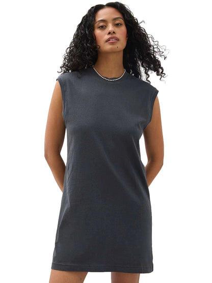 Relaxed Muscle Tee Dress - Stretch Limo