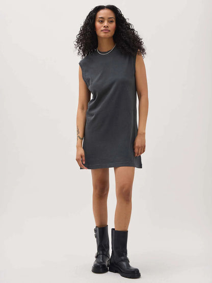 Relaxed Muscle Tee Dress - Stretch Limo