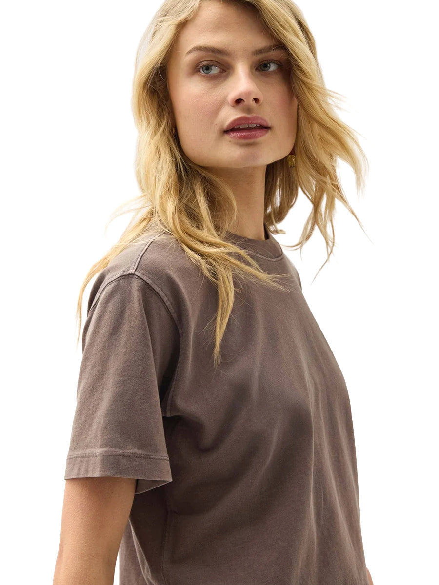Relaxed Short Sleeve Crop Tee - Mole