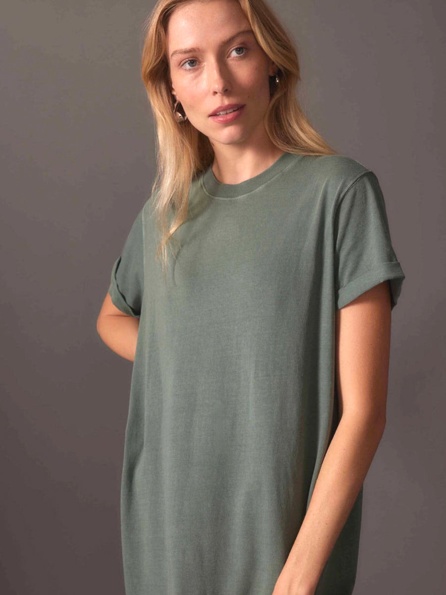 Relaxed Tee Dress - Sage Leaf