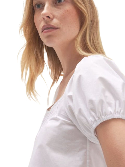 Sienna Smock Crop - White