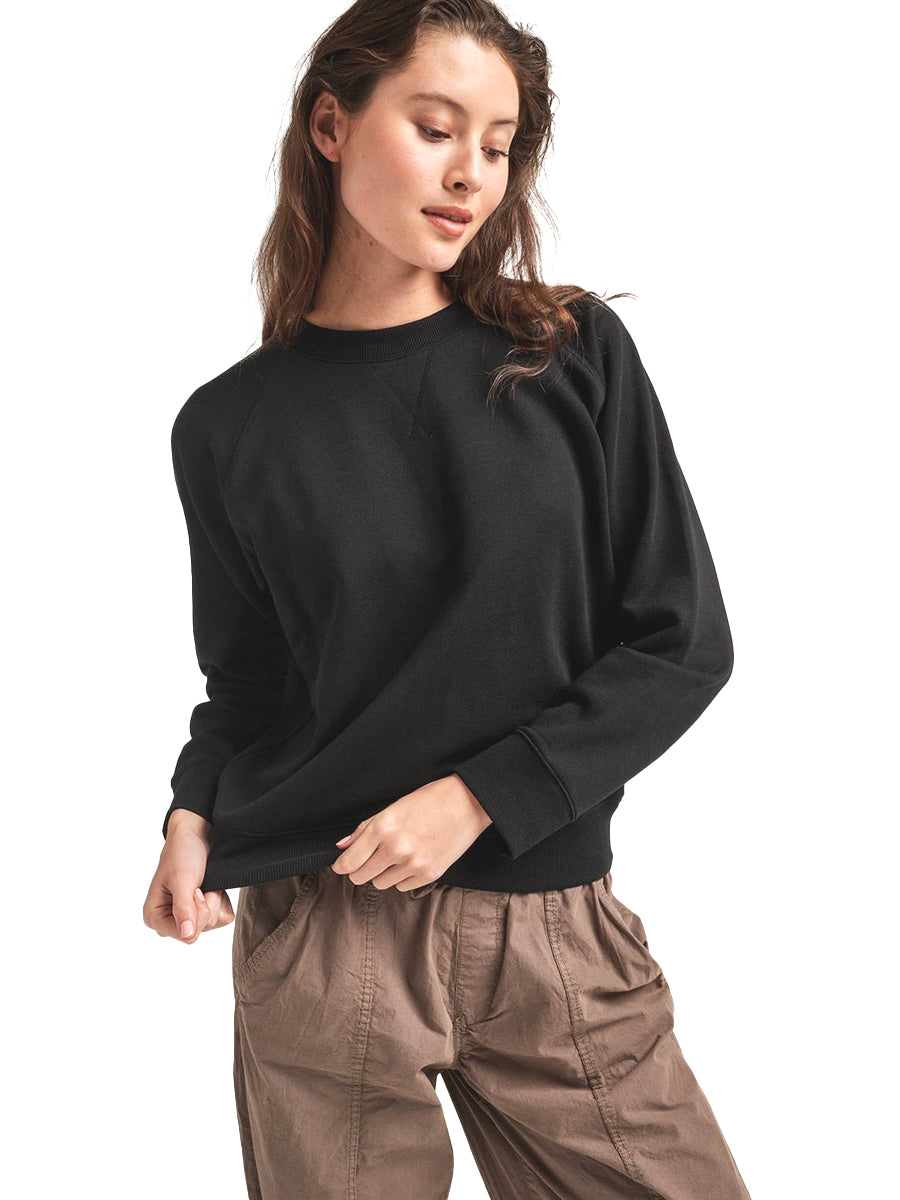 Women's Recycled Crew Sweatshirt - Black