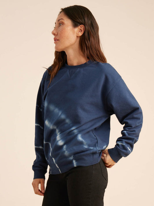 Shibori Fleece - Deep Blue