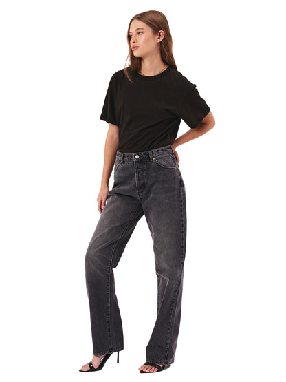 90s Relaxed Jeans - Worn Black