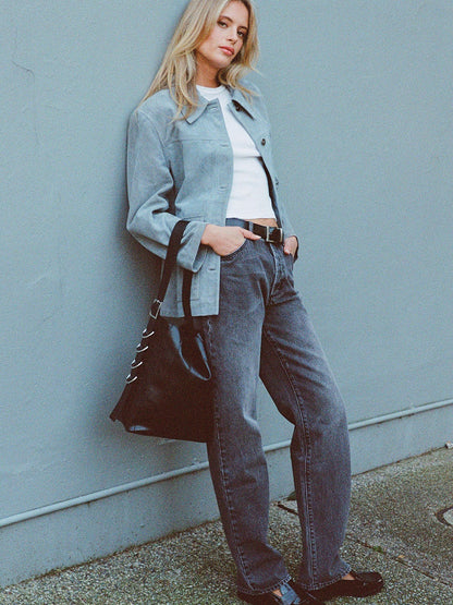 90s Relaxed Jeans - Worn Black