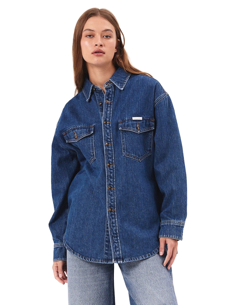 Classic Denim Shacket - Ashley Blue