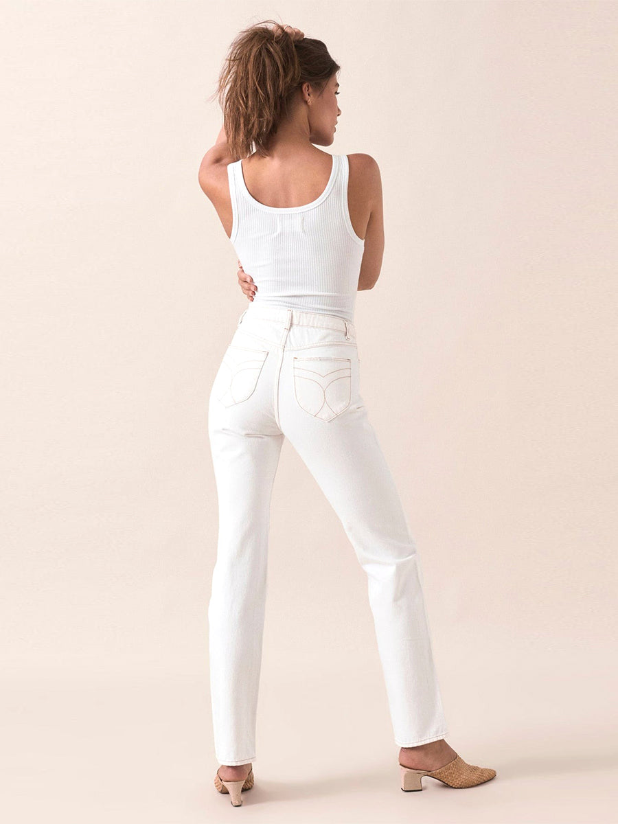 Classic Straight Jeans - 80's White