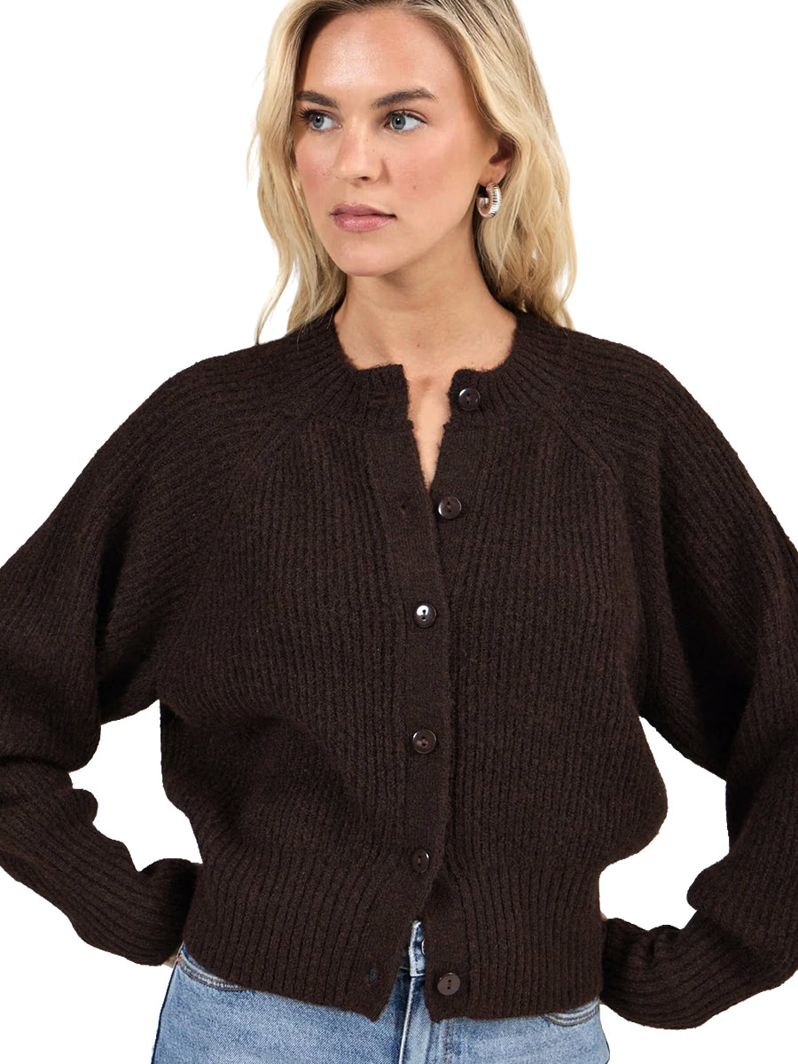 Duchess Raglan Cardigan - Espresso
