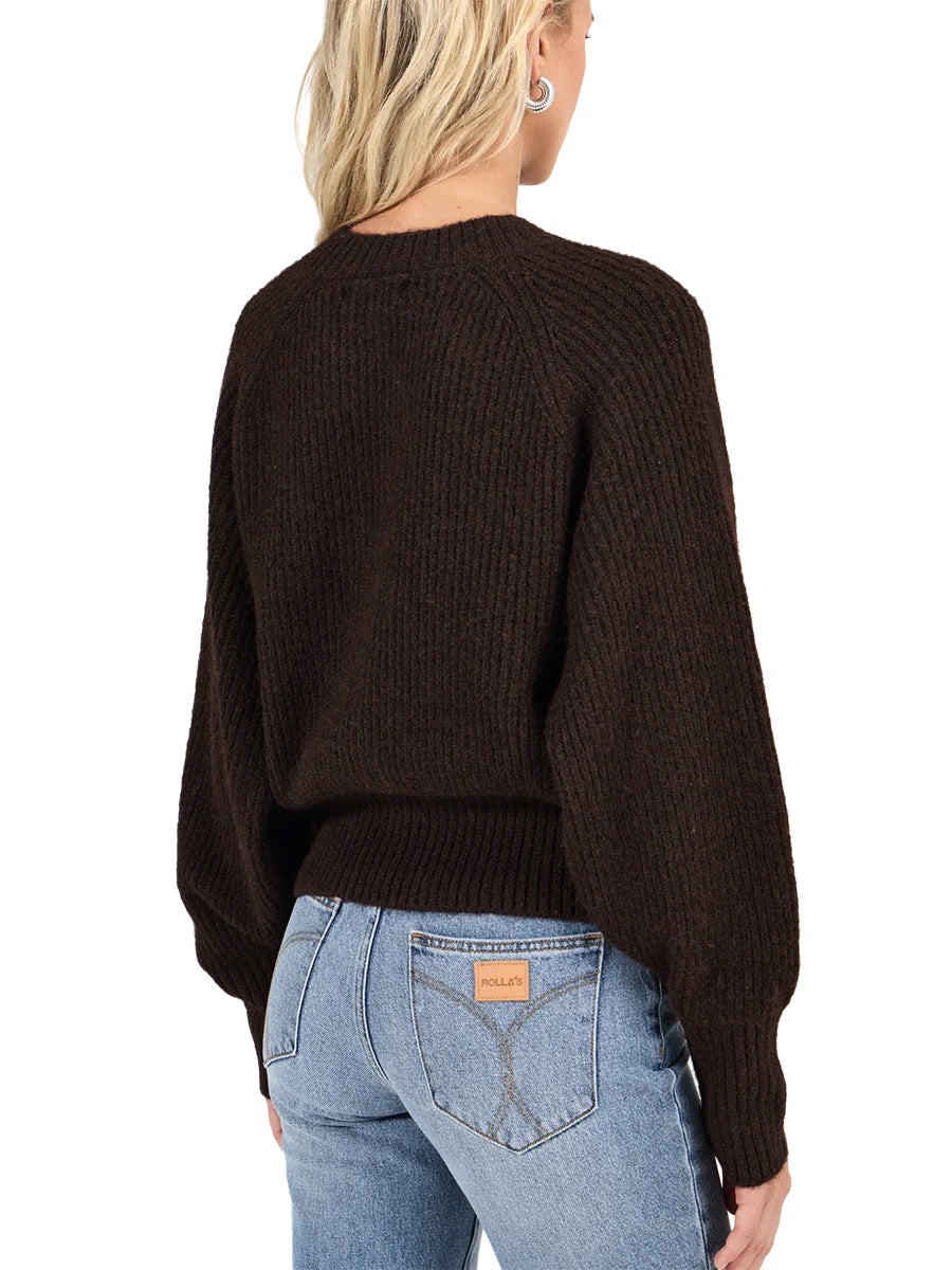 Duchess Raglan Cardigan - Espresso