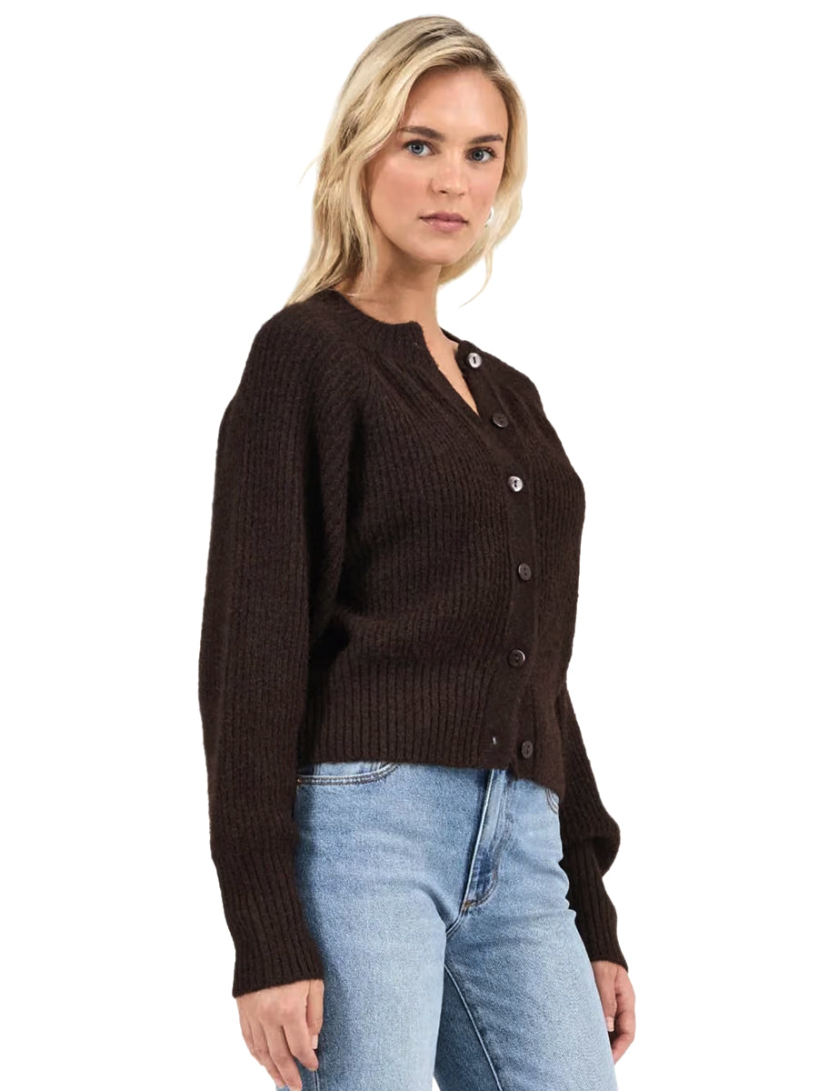 Duchess Raglan Cardigan - Espresso