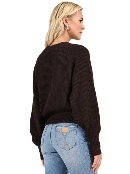 Duchess Raglan Cardigan - Espresso