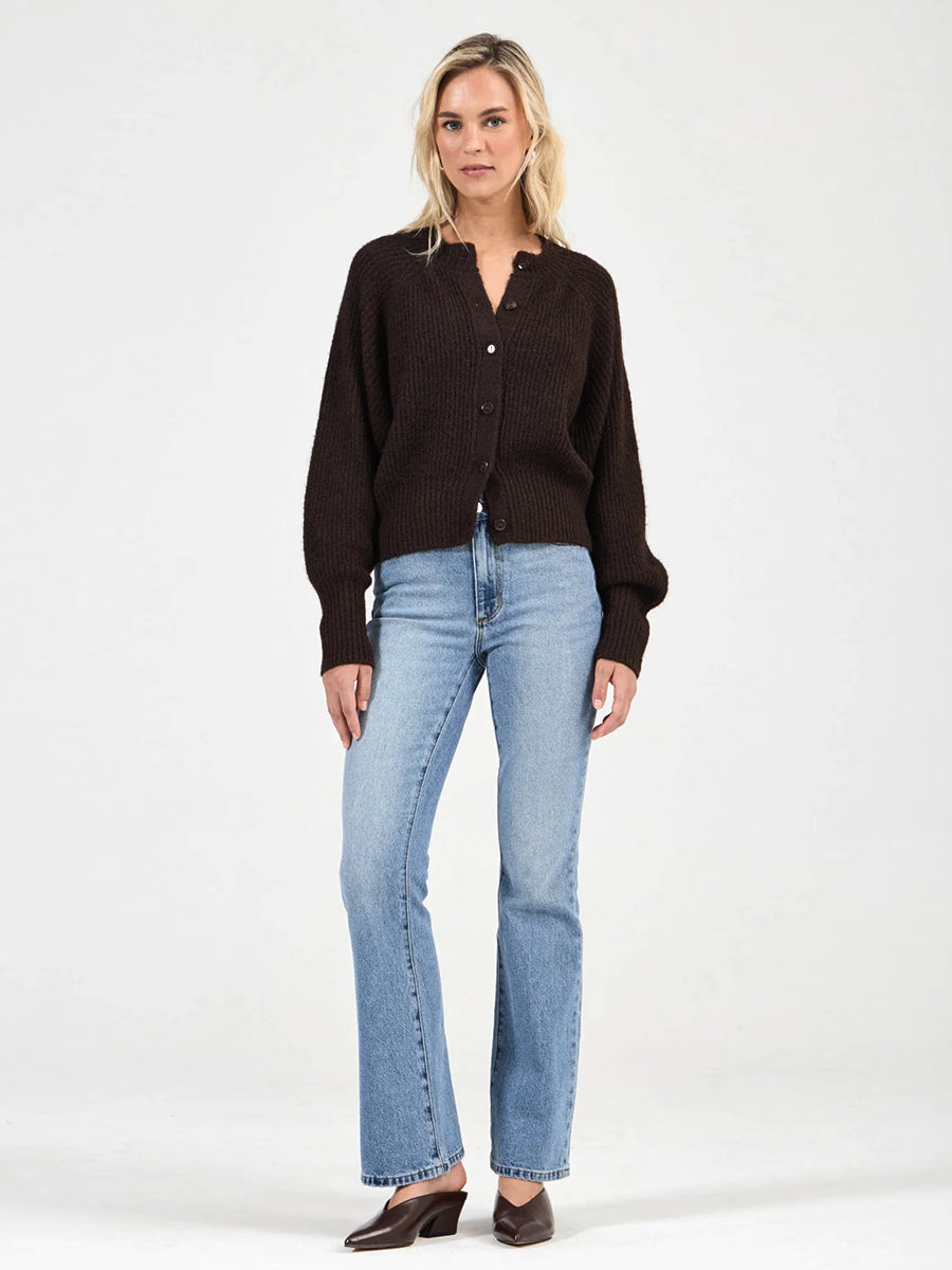 Duchess Raglan Cardigan - Espresso