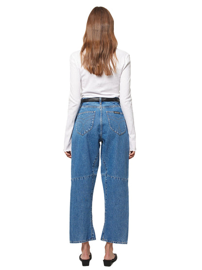 Jane Barrel Jeans - River Blue